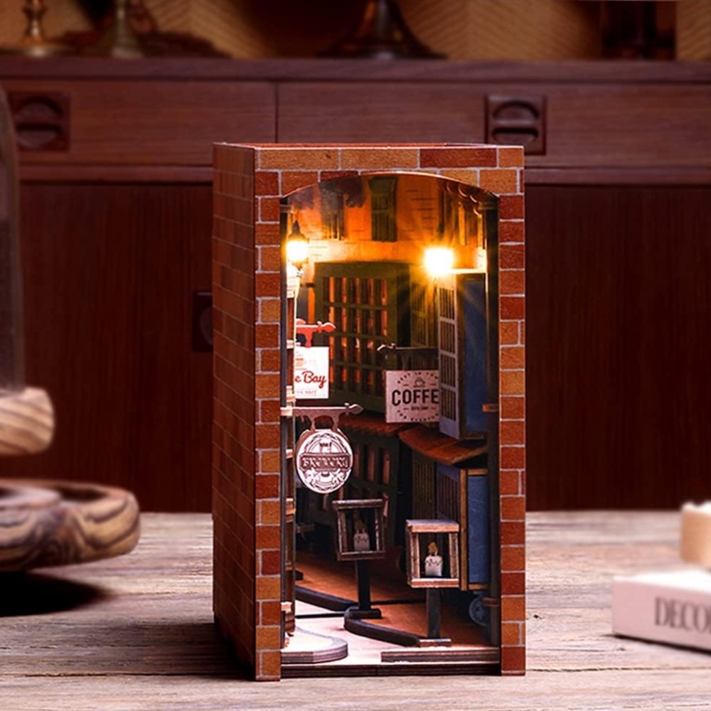 3D Wooden Puzzle Dollhouse Wood Diorama Kit vy Cutebee